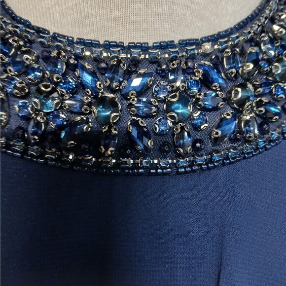 Mac Duggal Ieena Formal Evening Gown Size 2 Blue Dress Wedding Party Bridesmaid - Picture 6 of 12